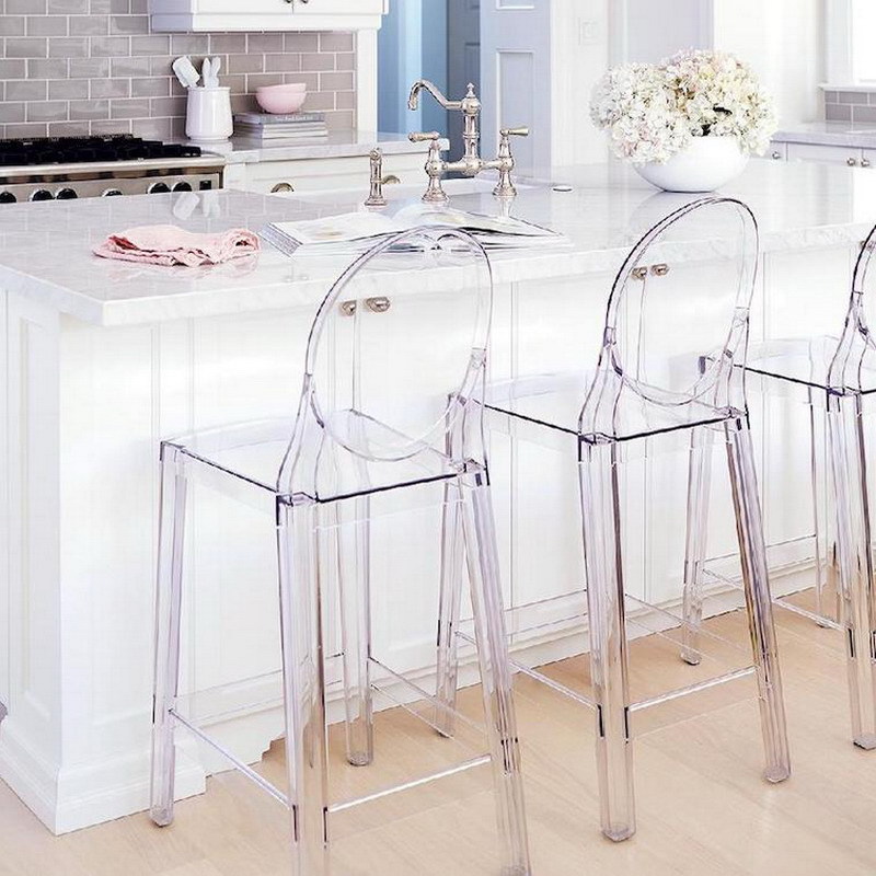 Home Bar Stools - 8Pcs 패션 홈 장식 투명 아크릴