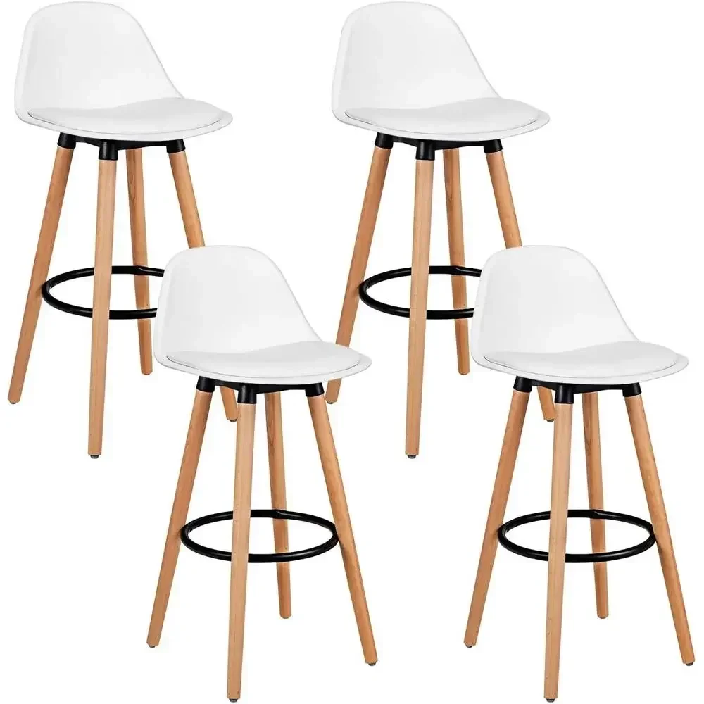 Home Bar Stools - PU 가죽 시트, 높이 조절 가능,