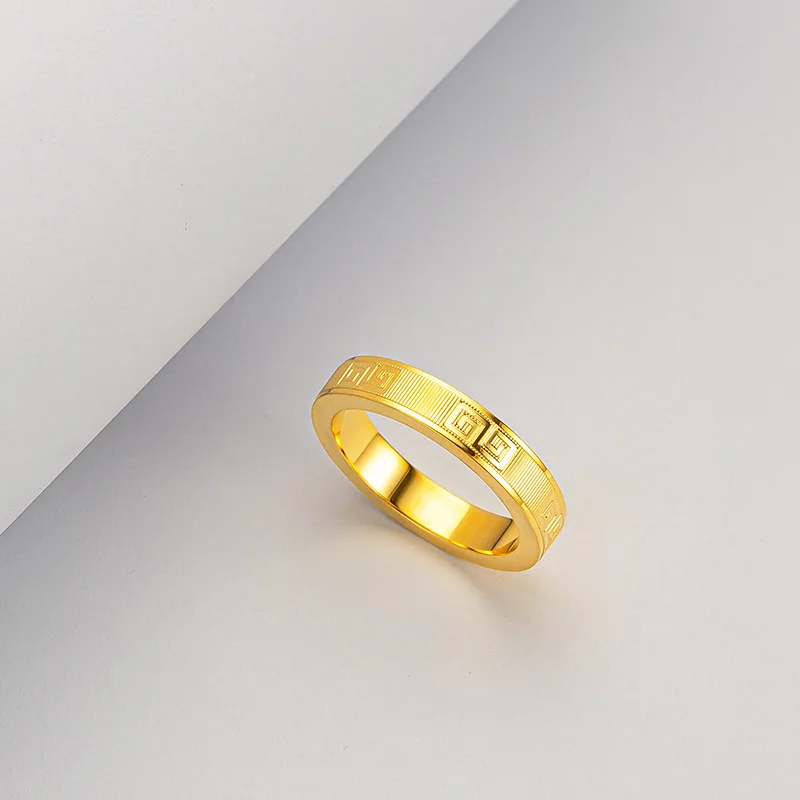 Bar Cart Gold - 100% 정품 18K 금 여성용 반지,