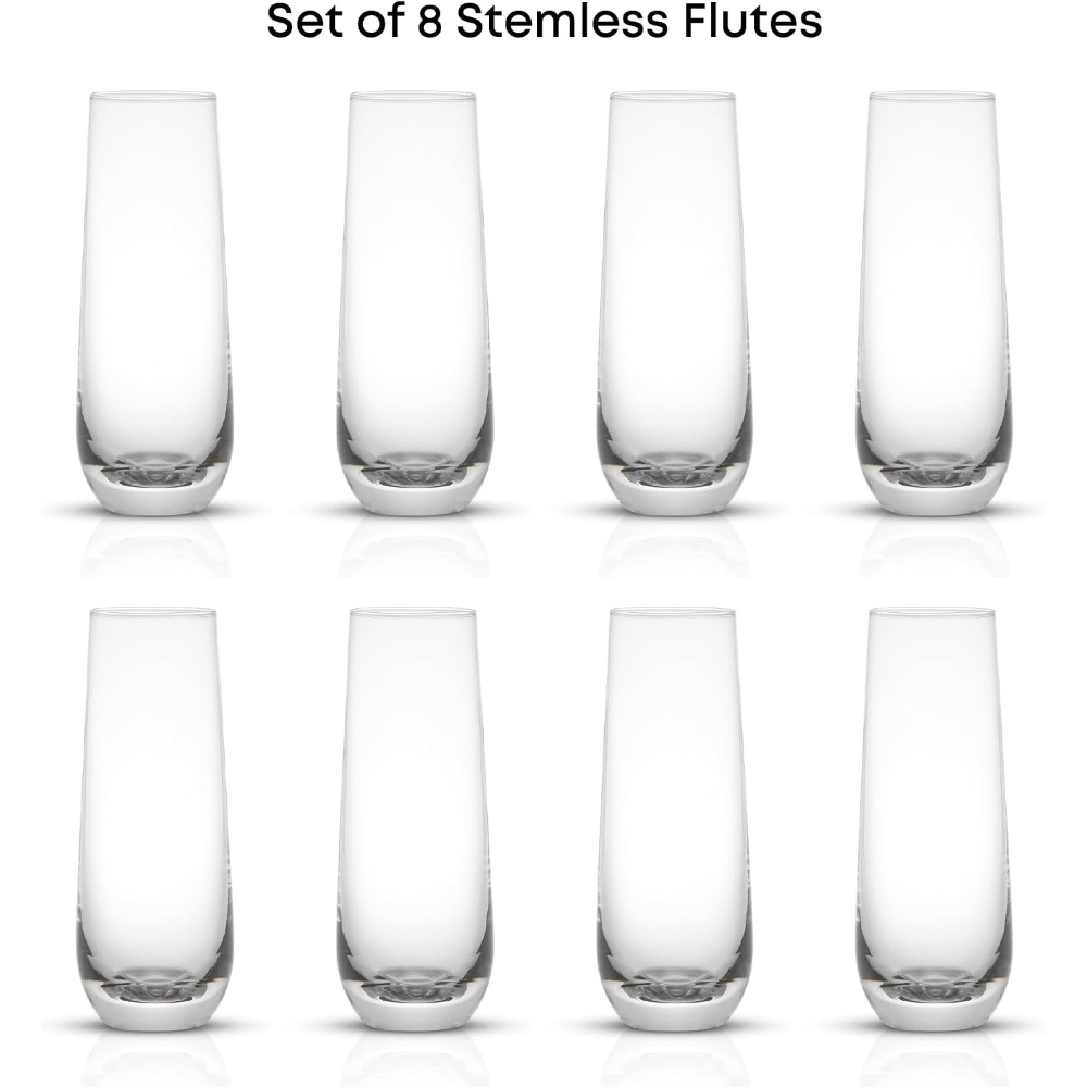 스템리스 샴페인 플루트 8개 세트, 9.5oz 크리스탈 - Highball Glass Set 리뷰 및 가격
