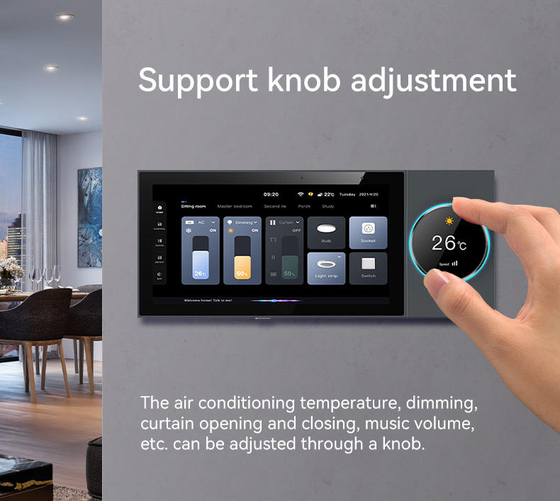 스마트 홈 게이트웨이 WiFi 6인치 노브 패널 LCD - Home Bar Android 리뷰 및 가격