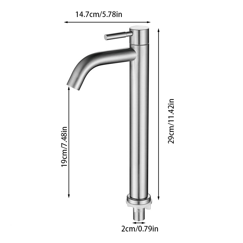 스테인레스 스틸 세면대 수도꼭지. 단일 냉수, 1/2인 - Home Bar Sink 리뷰 및 가격