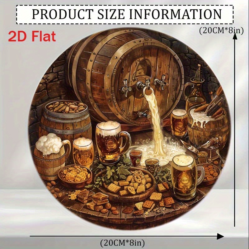 1Pc 라운드 2D 플랫 알루미늄 사인 실내외 벽 장식 - Home Bar Cafe 리뷰 및 가격