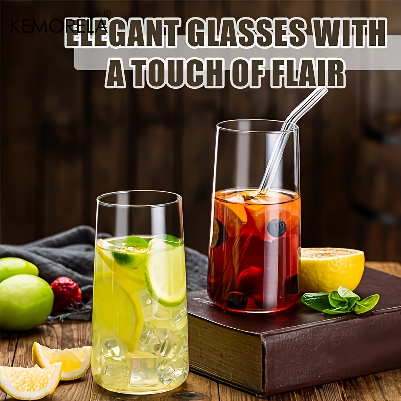 하이볼 유리 위스키 커피 컵, 빨대 포함, 15.5 O - Highball Glass Set 리뷰 및 가격