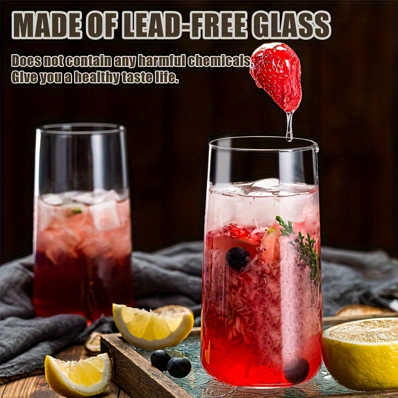 하이볼 유리 위스키 커피 컵, 빨대 포함, 15.5 O - Highball Glass Set 리뷰 및 가격