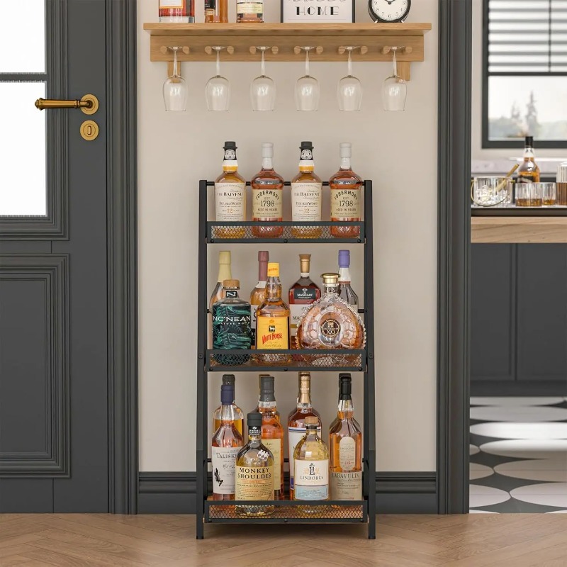 3단 사다리형 와인랙, 가정용 바를 위한 독립형 플로어 - Home Bar Shelf 리뷰 및 가격