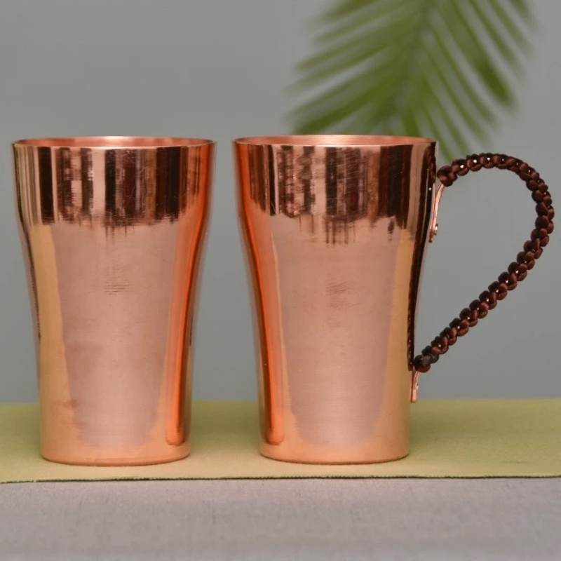 손으로 만들어진 순수 구리 맥주 우유 머그잔 직조 손잡 - Mule Copper Mug 리뷰 및 가격