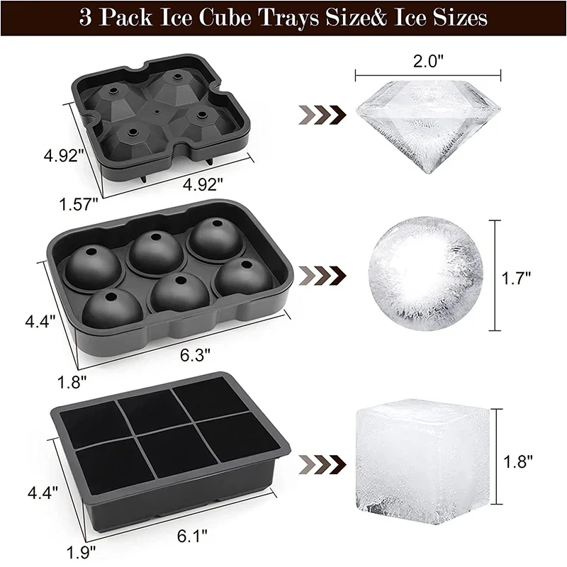 대형 아이스 큐브 트레이 뚜껑이있는 냉동고 용 실리콘  - Ice Mold Sphere 리뷰 및 가격