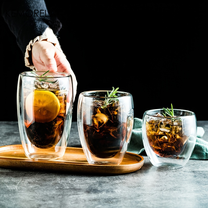 내열성 이중 벽 유리 컵, 우유 위스키 차, 투명 맥주 - Highball Glass Set 리뷰 및 가격