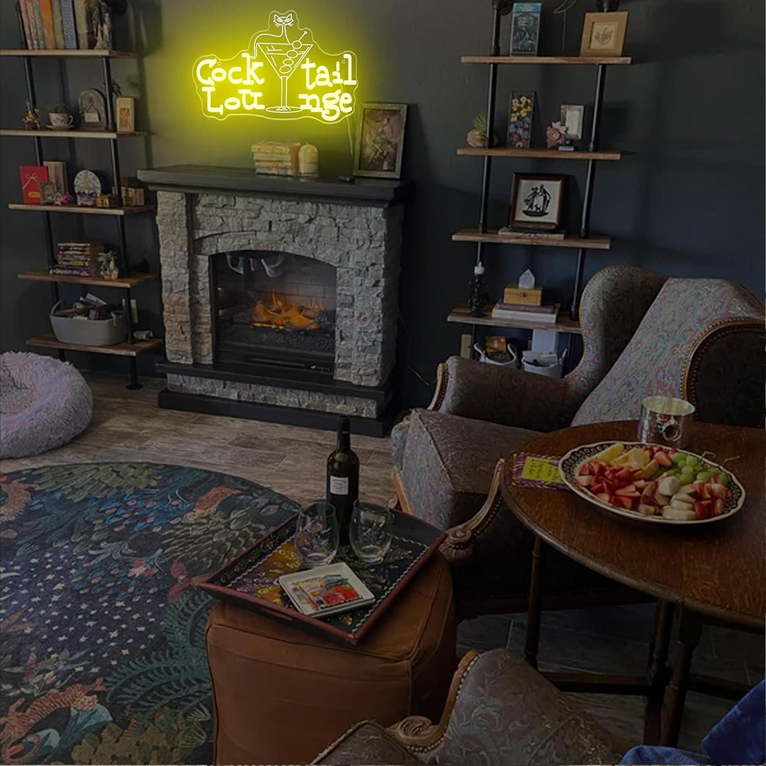 칵테일 라운지 네온사인 디밍 가능 LED 조명 (바,  - Home Bar Cafe 리뷰 및 가격