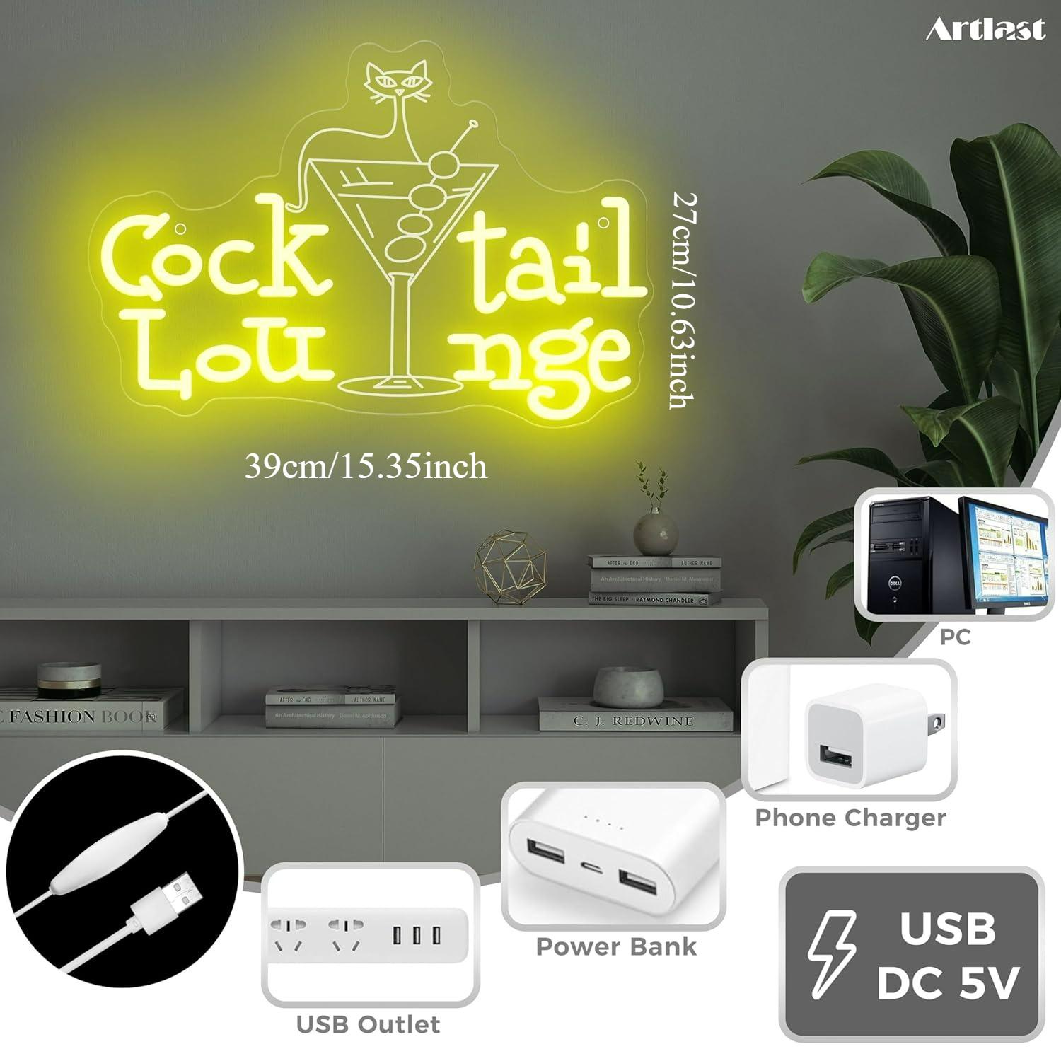칵테일 라운지 네온사인 디밍 가능 LED 조명 (바,  - Home Bar Cafe 리뷰 및 가격